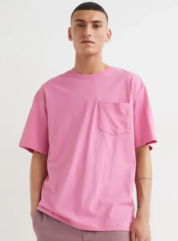Soft Pink Oversized T-Shirt for Women Hover Image